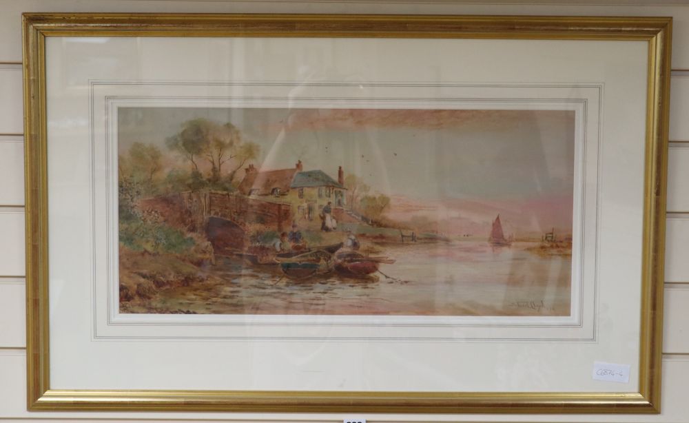 Stuart Lloyd (1875-1929), watercolour, The Ford at Arun, signed and dated 1911, 29 x 63cm